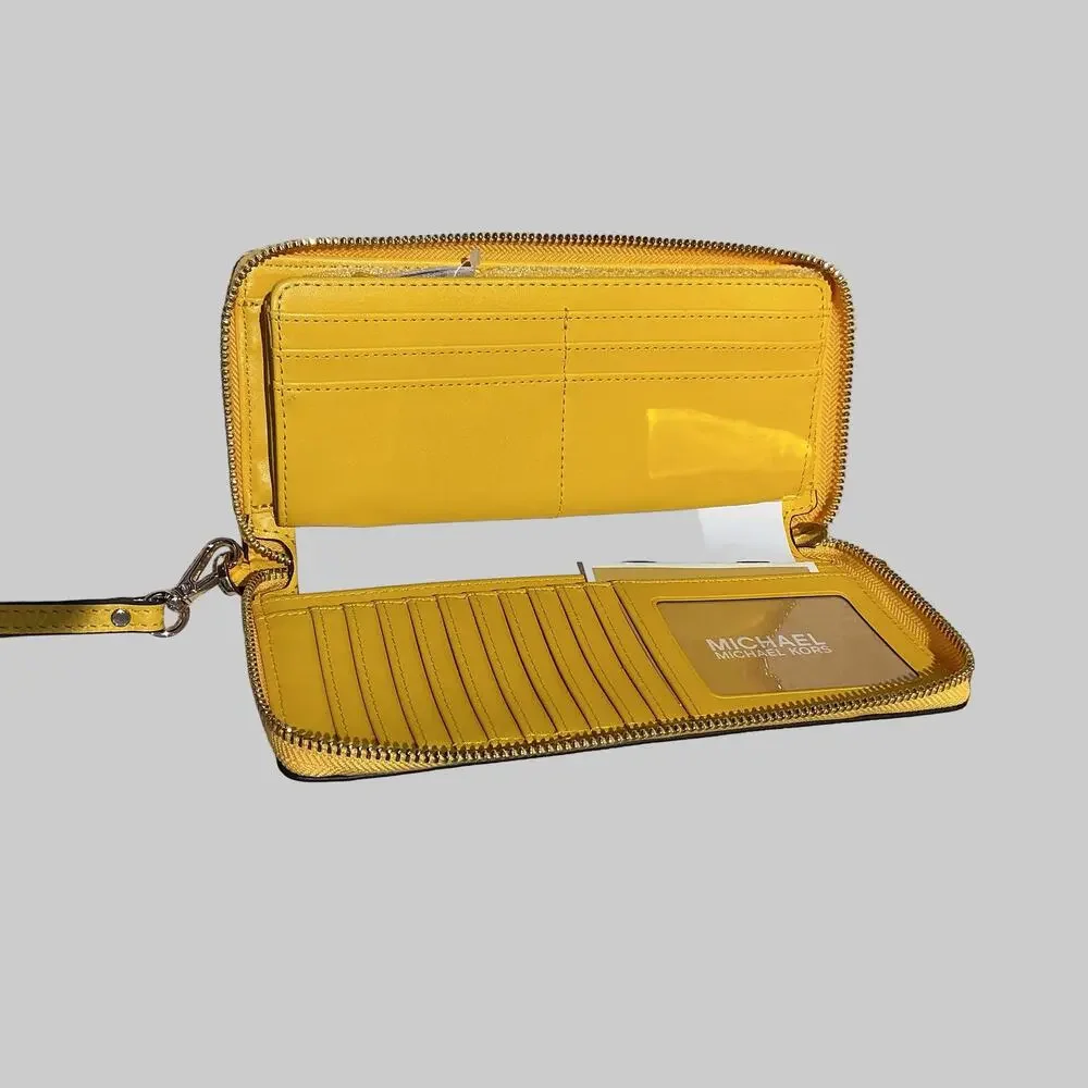 Michael Kors yellow zip Continental wallet, NEW WITH TAGS!